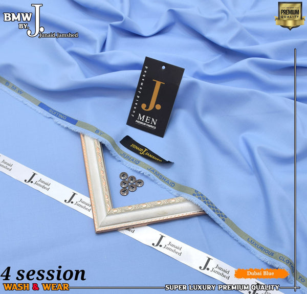 J.Junaid Jamshaed winter wash and Wear premium volume sky blue