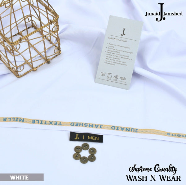J.Junaid Jamshaed winter wash and Wear premium volume pure white